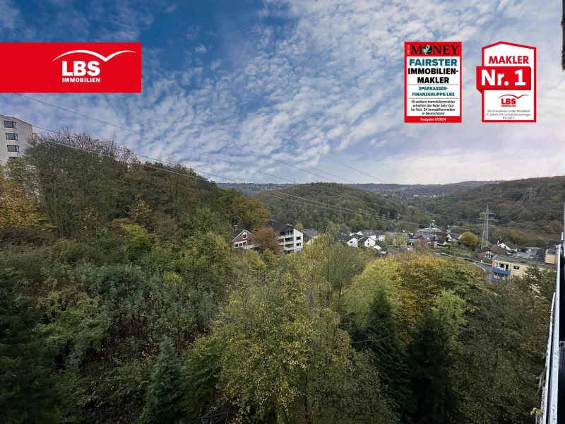 Ausblick vom Balkon - Wohnung kaufen in Herdecke - Familienfreundliche 4 Zimmer Wohnung in Herdecke