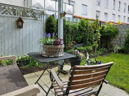 Terrasse mit Garten - Wohnung kaufen in Witten - Traumhafte barrierearme Eigentumswohnung mit Balkon und Garten! 