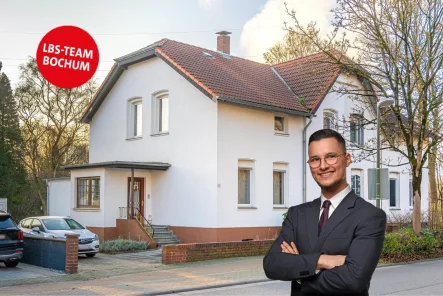 Vorderansicht - Haus kaufen in Recklinghausen - Obersteigerhaus aus der Gründerzeit des Bergbaus in Recklinghausen