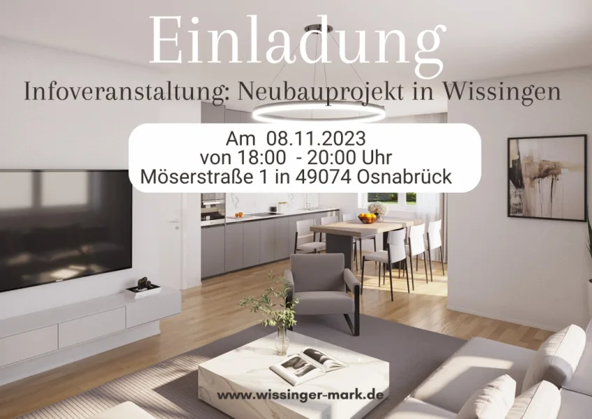 Infoveranstaltung - Wohnung kaufen in Bissendorf - Energieeffiziente Wohnung in begehrter Lage von Bissendorf 