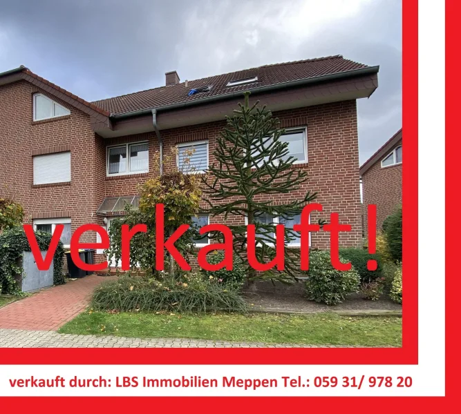 verkauft - Wohnung kaufen in Meppen - Eigentumswohnung in der Meppener Neustadt mit Terrasse und Gartenanteil!