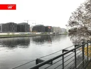 Blick von der Terrasse auf die Spree