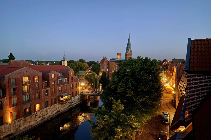 Blick in den Hafen von Lüneburg