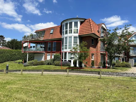 Außenansicht - Wohnung kaufen in Grünendeich - Freie Maisonettewohnung mit Elbblick!