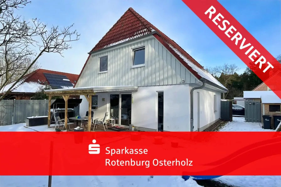 Rückansicht - Haus kaufen in Lilienthal - Einfamilienhaus sucht neue Familie - Worphausen