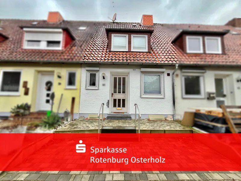 Front - Haus kaufen in Rotenburg - Gemütliches Reihenmittelhaus in ruhiger Lage von Rotenburg 