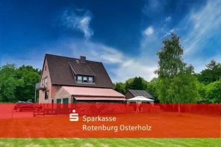 Rückseite 2 - Haus kaufen in Gnarrenburg - Toll modernisierte Immobilie mit Blick ins Grüne!