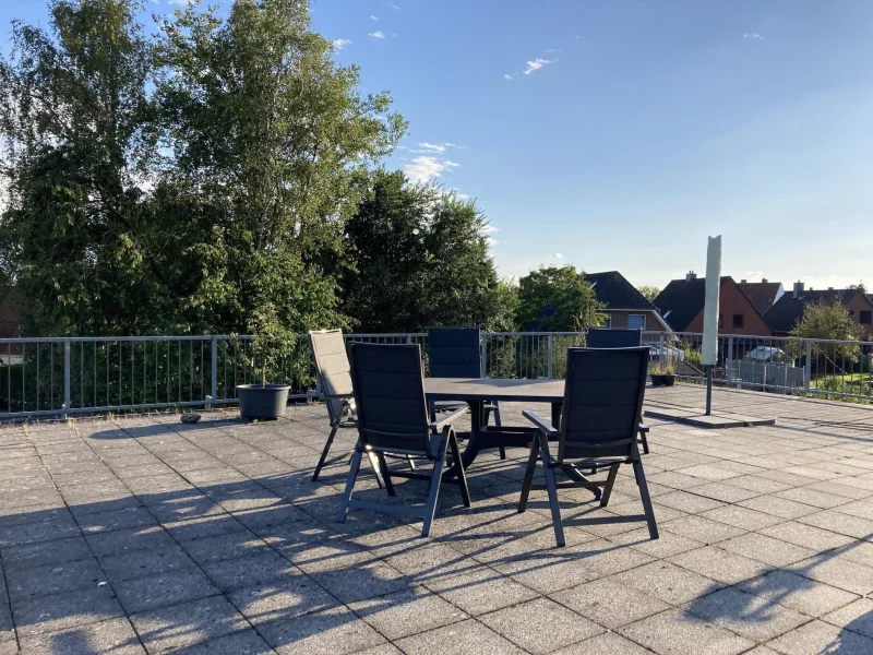 riesige Dachterrasse der WE im OG 