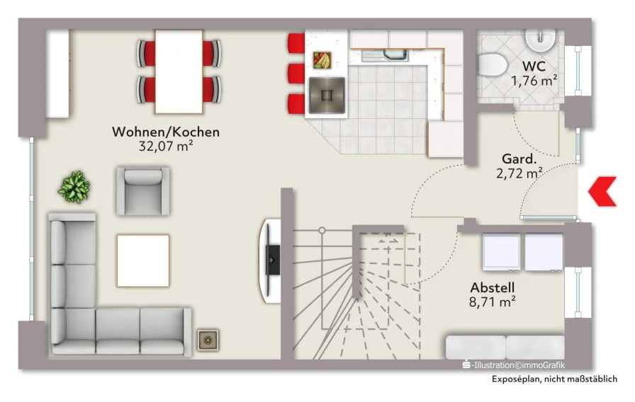 Grundriss Erdgeschoss W2