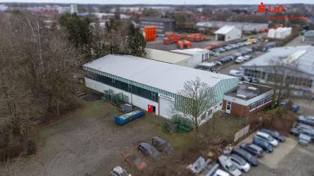 Außenansicht - Halle/Lager/Produktion kaufen in Cloppenburg - Universal nutzbare Gewerbehalle im Industriegebiet 