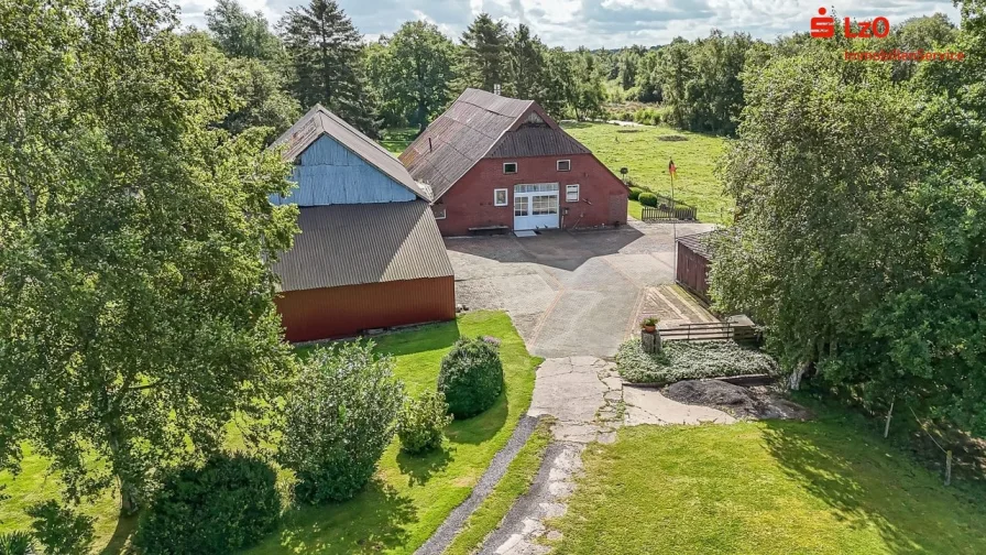 Luftaufnahme - Haus kaufen in Jade - Resthof in direkter Nähe zum Jadebusen