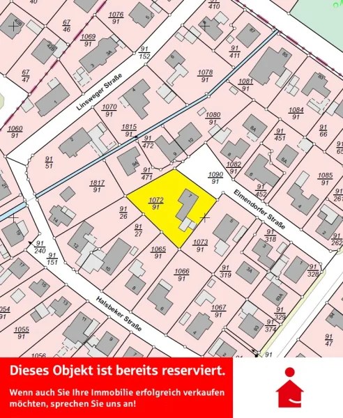 Liegenschaftskarte - Grundstück kaufen in Oldenburg - Grundstück mit Abrissimmobilie