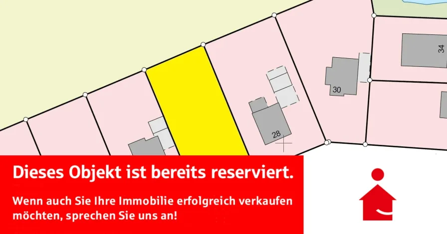 Ausschnitt Lageplan (nicht maßstabsgerecht) - Grundstück kaufen in Bockhorn - Reserviert! Großzügiges Grundstück für EFH oder DHH