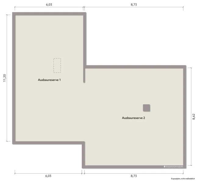 Grundriss Dachgeschoss (nicht maßstabsgerecht)