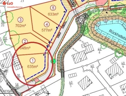 Lageplan Ausschnitt (nicht maßstabsgerecht) - Grundstück kaufen in Schortens - Bauplatz im beliebten Baugebiet Diekenkamp!