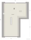 Grundriss Dachgeschoss (nicht maßstabsgerecht, Möblierungsbeispiel)