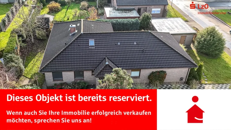 Luftaufnahme - Haus kaufen in Brake - Reserviert! Ebenerdiges Wohnen in ruhiger Wohnsiedlung