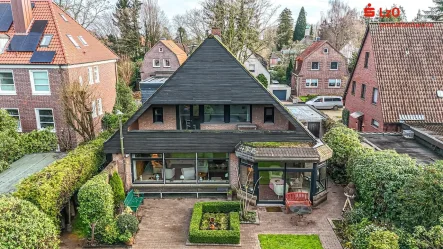 Luftaufnahme - Haus kaufen in Varel - Attraktives Einfamilienhaus in TOP-Lage in Varel – Ihr neues Zuhause!