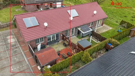 Luftaufnahme - Haus kaufen in Bockhorn - Kompakt, ebenerdig und modern