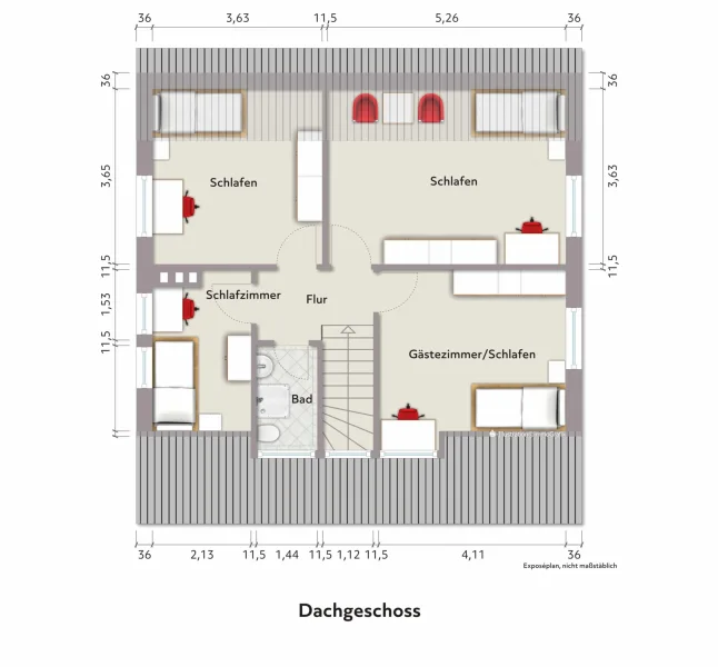 Grundriss DG - Haus 2