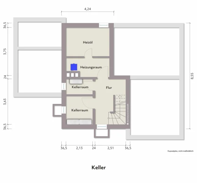 Grundriss Keller - Haus 2