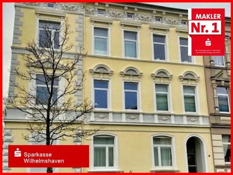 Die Fassade beeindruckt mit außergwöhnlicher - Wohnung kaufen in Wilhelmshaven - Stilvoll und luxuriös wohnen 