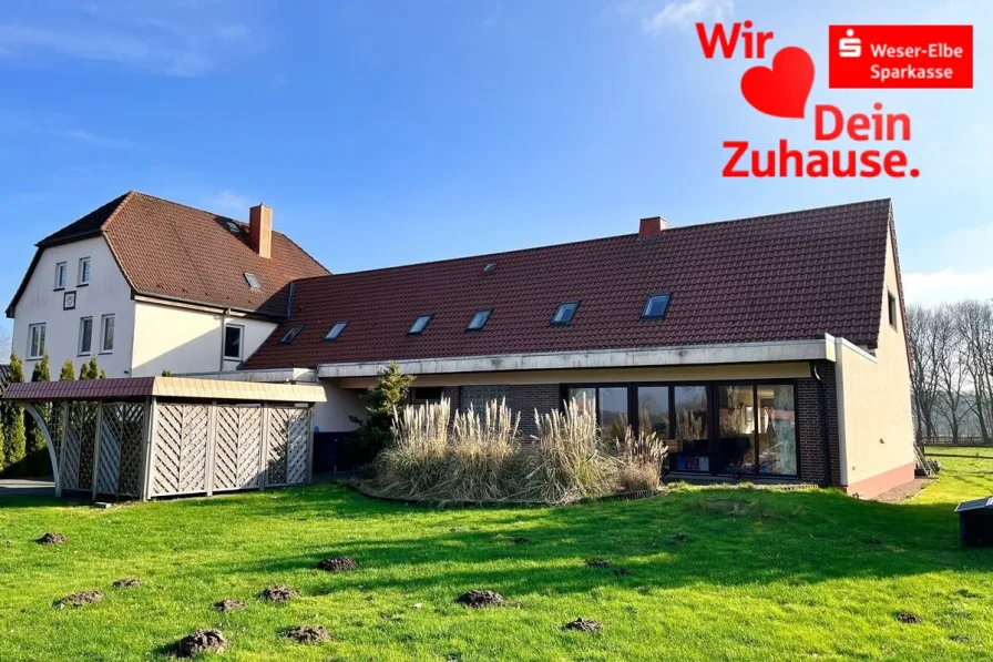 Vorderansicht II - Haus kaufen in Schiffdorf - Ihr Wohntraum mit viel Grundstück in Geestenseth