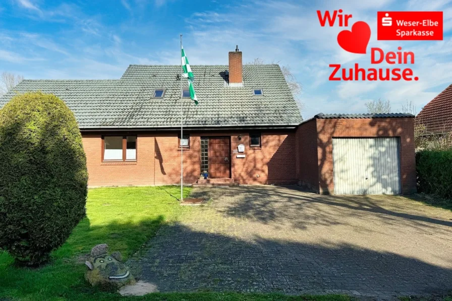 Frontansicht - Haus kaufen in Wurster Nordseeküste - Perfekt für die gesamte Familie!