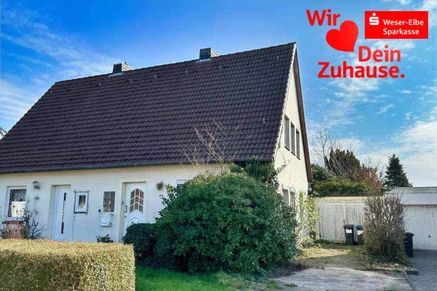 Ansicht - Haus kaufen in Bremerhaven - Schnuckelige Doppelhaushälfte in Surheide