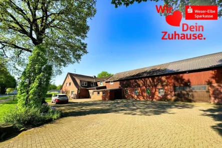 Straßenansicht - Haus kaufen in Hollnseth - Landwirtschaftlicher Betrieb in Hollnseth
