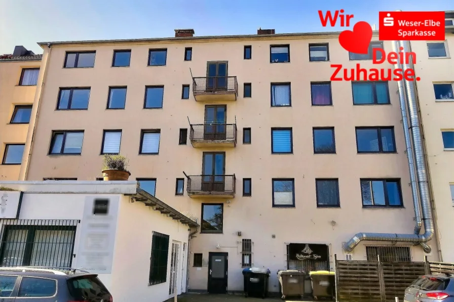Rückansicht - Haus kaufen in Bremerhaven - Attraktives Wohn- und Geschäftshaus in Toplage