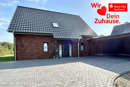 Auffahrt - Haus kaufen in Estorf - Modernes Einfamilienhaus mit großem Grundstück 