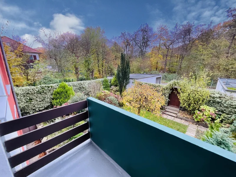 Balkon mit Blick ins Grüne