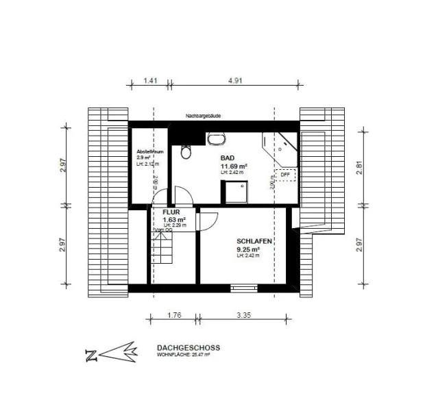 Grundriss Dachgeschoss