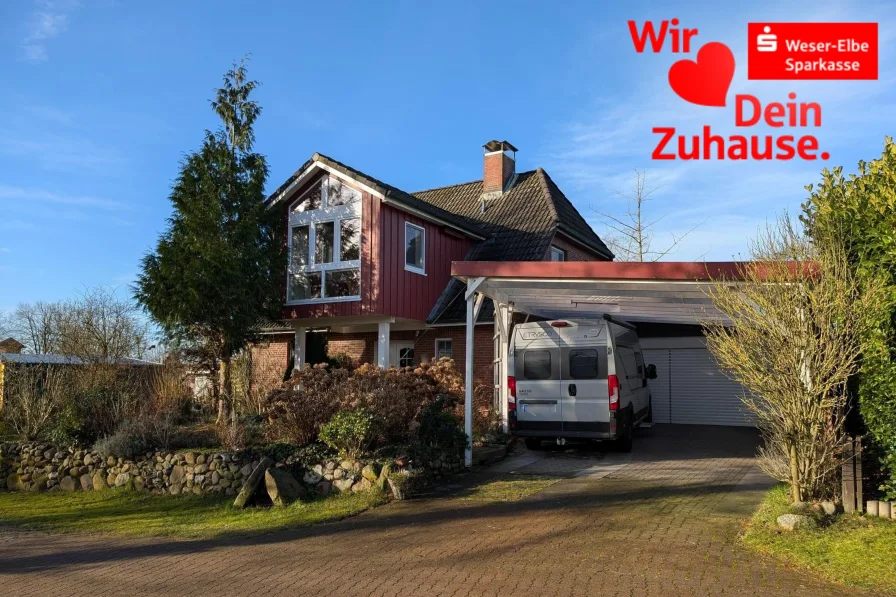 Straßenansicht - Haus kaufen in Wingst - Ihr Rückzugsort mit Wintergarten & Kamin