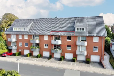 Straßenansicht Vogelperspektive - Wohnung kaufen in Leer - Renovierte Eigentumswohnung mit guter Lage - vermietet