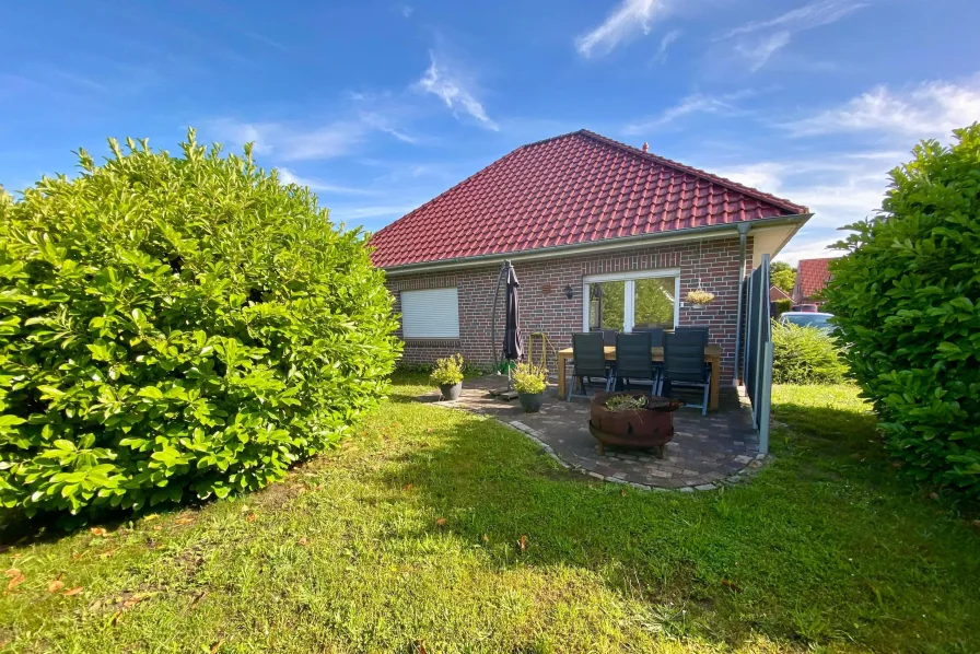 Terrasse - Haus kaufen in Weener - Ebenerdiges Wohnen in direkter Nähe zum Hafen