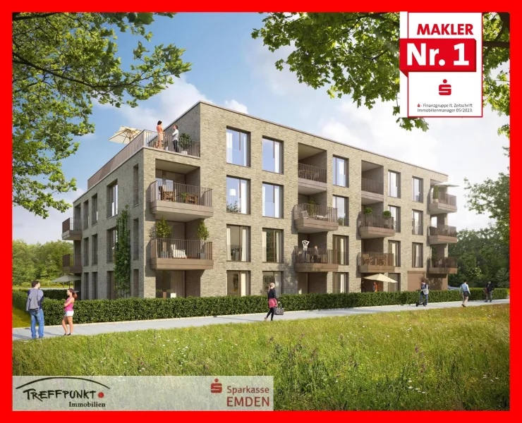 Visualisierung - Wohnung kaufen in Emden - Eigentumswohnung GRÜN-ER-LEBEN