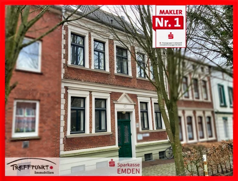 Titelbild - Büro/Praxis mieten in Emden - Vermietung: Büro/Praxis mit Wohnung in exponierter Lage