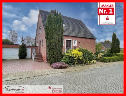 Frontansicht - Haus kaufen in Emden - Solides Einfamilienhaus auf einem Eigentums-grundstück