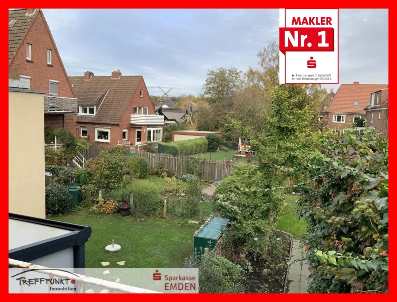 Blick in die Weite  - Haus kaufen in Emden - Einfamilienhaus in zentraler Lage mit Dachterrasse und Garage