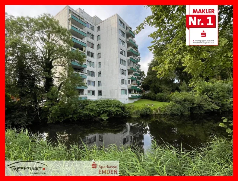 Wohnen mit toller Aussicht - Wohnung kaufen in Emden - Kapitalanlage! 3-Zimmer-Wohnung mit Balkon in schöner Lage