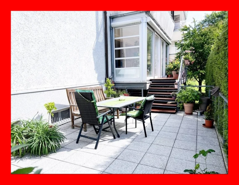 Blick auf die Terrasse - Wohnung kaufen in Hildesheim - Top Wohnlage nahe des Hohnsensees