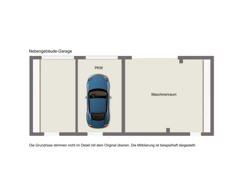 Nebengebäude - Garagen mit Maschinenraum