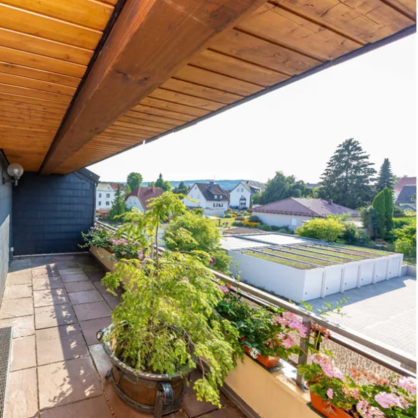 Ausblick vom Balkon