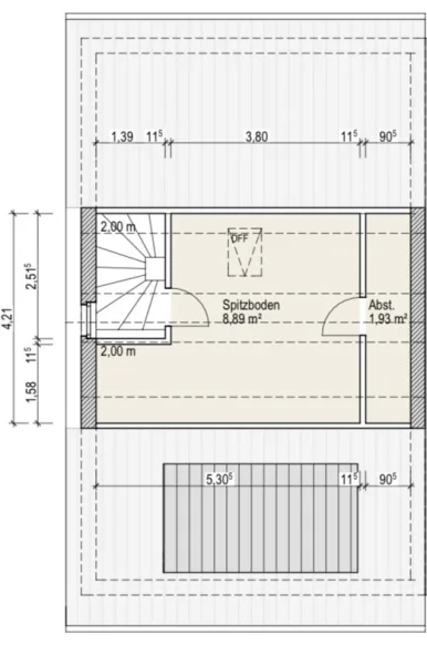 Grundriss Spitzboden