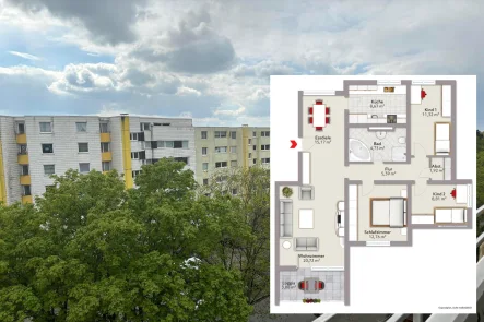 Ansicht - Wohnung kaufen in Wolfsburg - Einziehen und wohlfühlen!