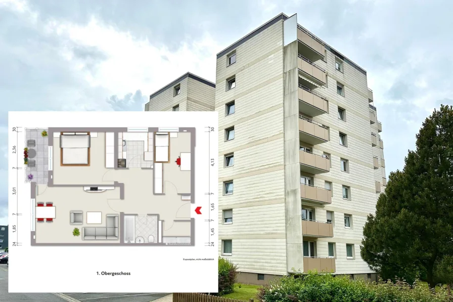 Ansicht - Wohnung kaufen in Wolfenbüttel - An Kapitalanleger!