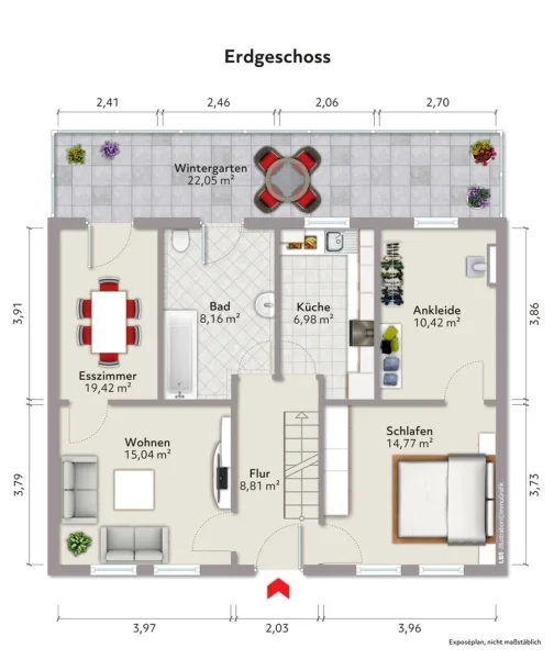 unverbindliche Darstellung Grundriss EG