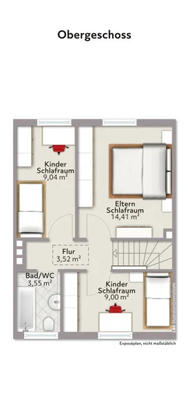 unverbindliche Darstellung Grundriss OG